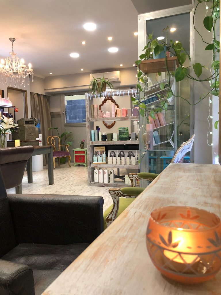 forniture at luna hair salon